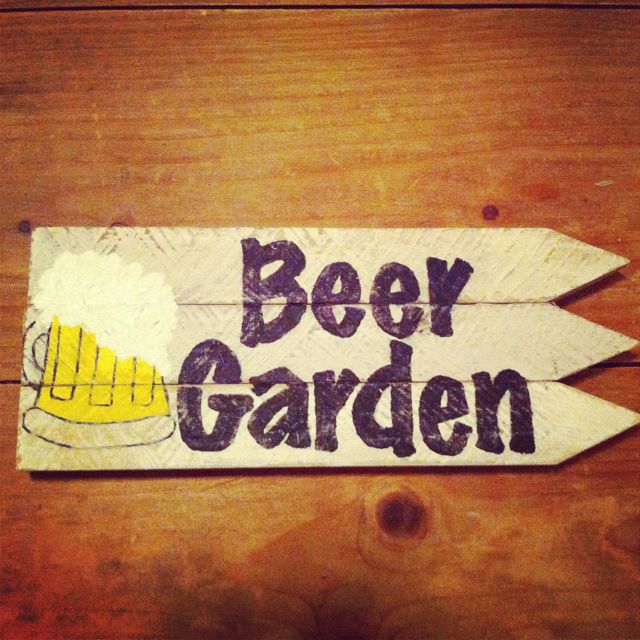 Slate Beer Garden Sign