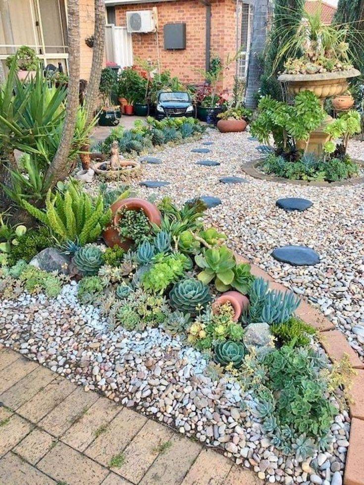 Front Yard Rock Garden Landscaping Ideas Succulent Garden