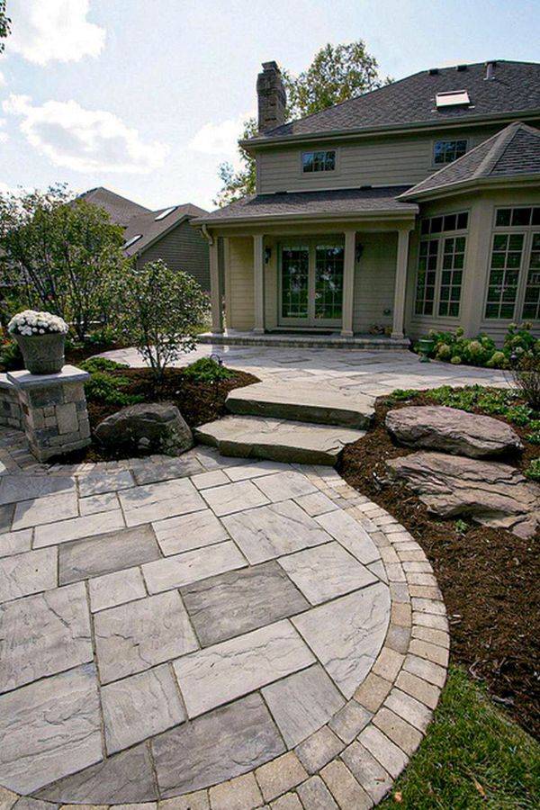 Landscaping Outdoor Patio Stone Backyard Pavers Ideas Amazing Smart