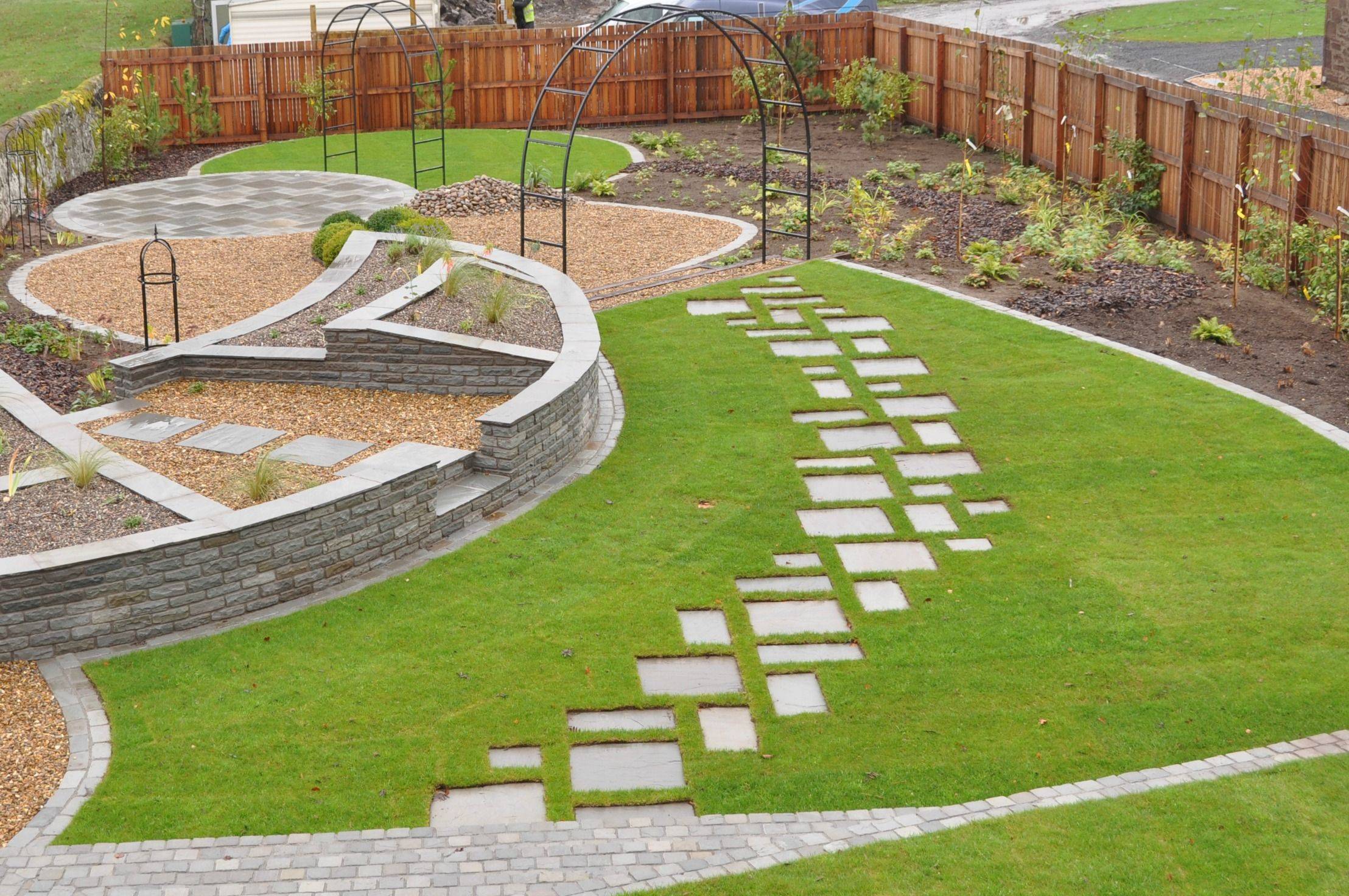 Stepping Stone Backyard Patio Designs