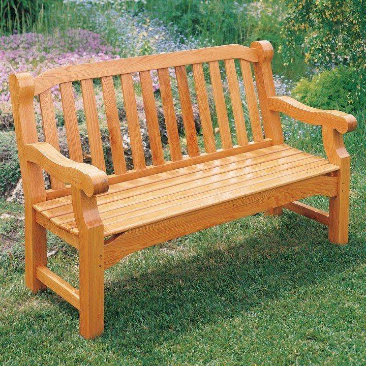 Curved Wooden Bench For Garden And Patio Homesfeed