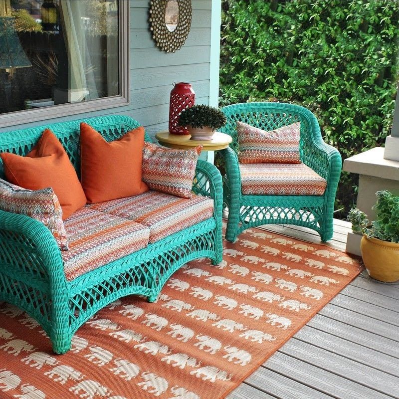 Ferns Woodland Water Resistant Garden Cushion Seat Pads
