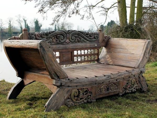 Lutyens Garden Bench Wooden Bench Outdoor