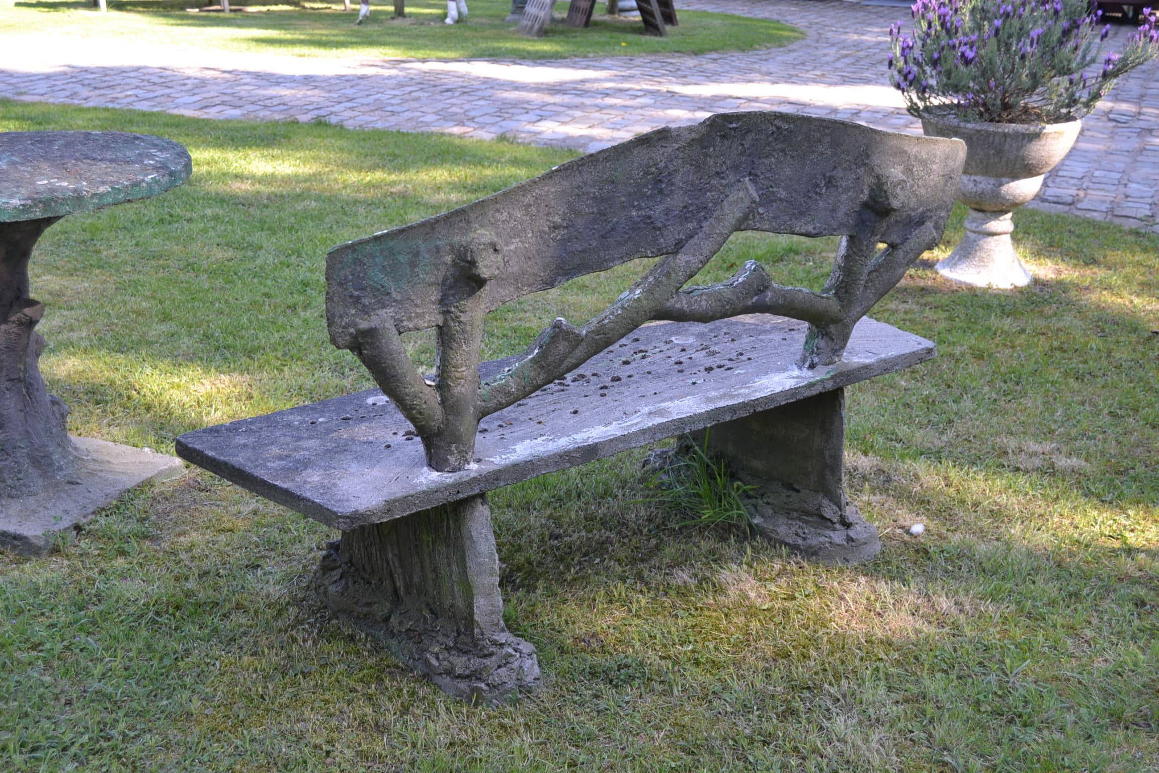 Concrete Memorial Outdoor Garden Bench