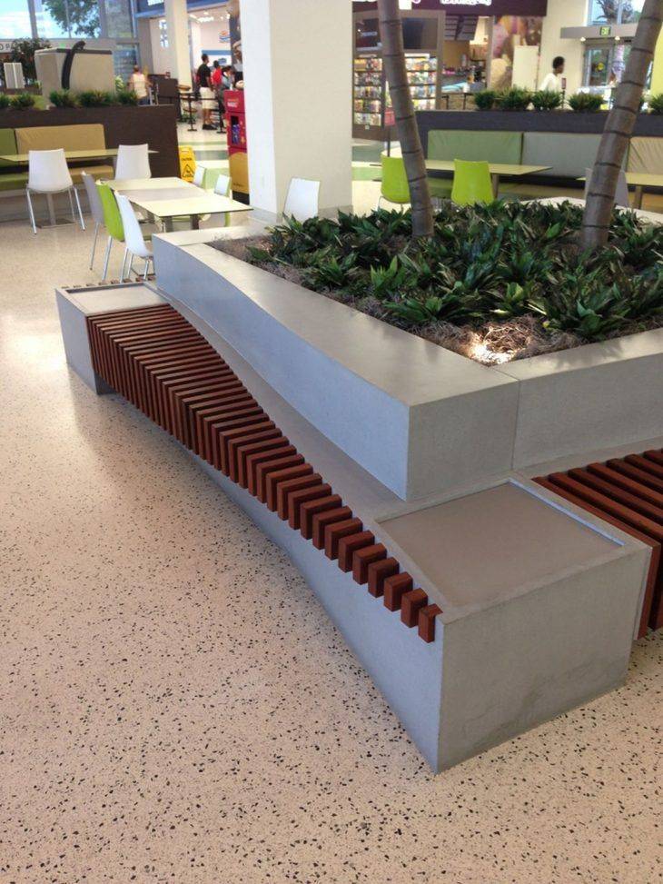 Concrete Serenity Garden Bench