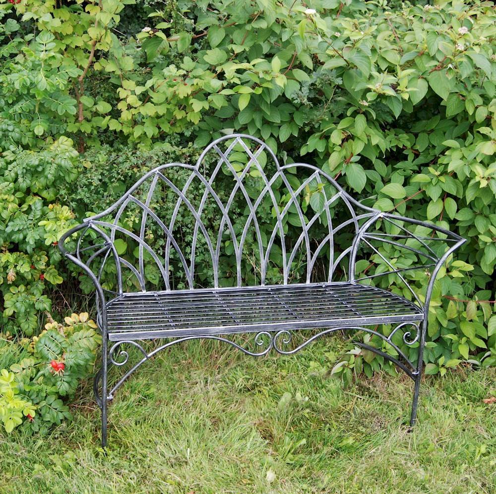 Decorative Black Garden Bench Seat