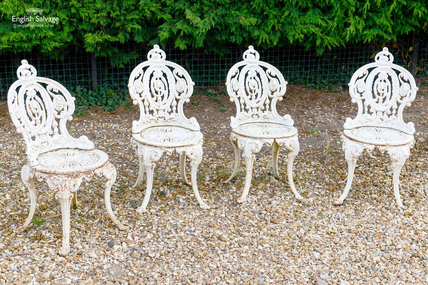 Of Four Th Century Castiron Garden Chairs