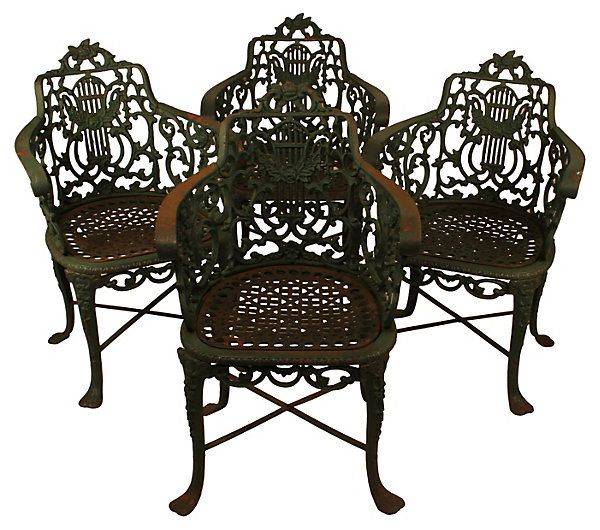 Victorian Cast Iron Garden Chairs Victorian Cast Iron Ornate Garden