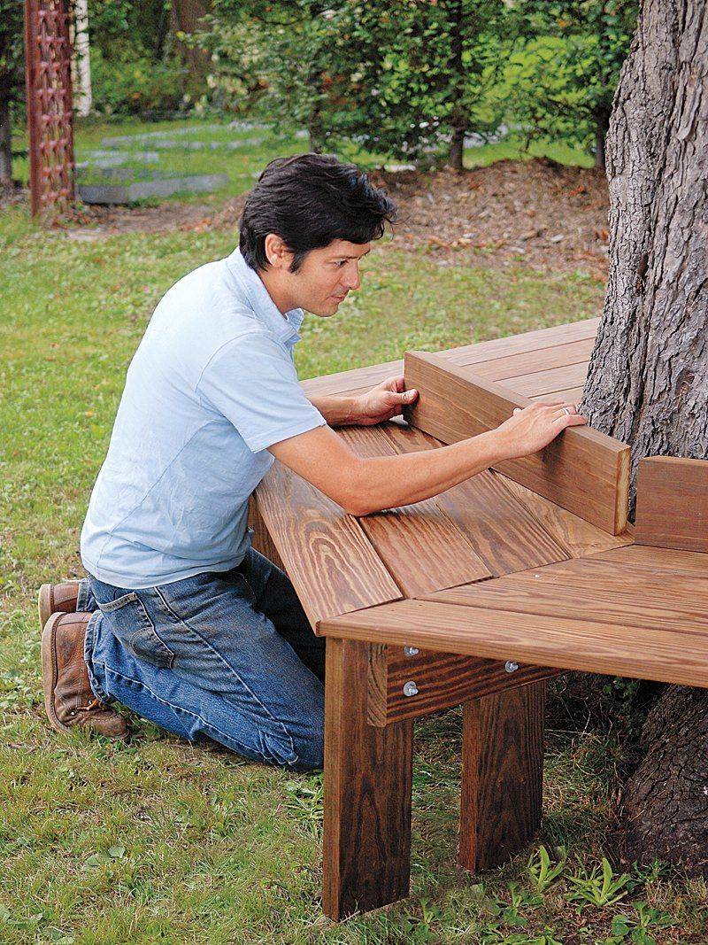 Free Pallet Tree Bench