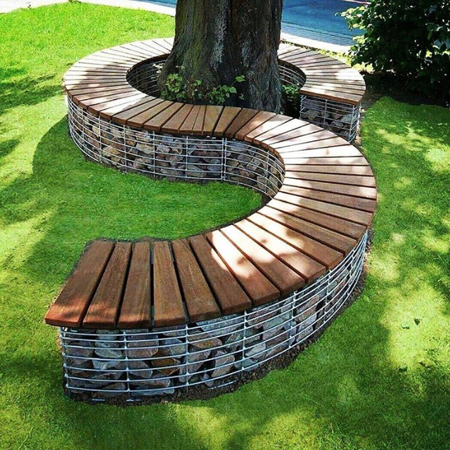 These Wraparound Tree Benches