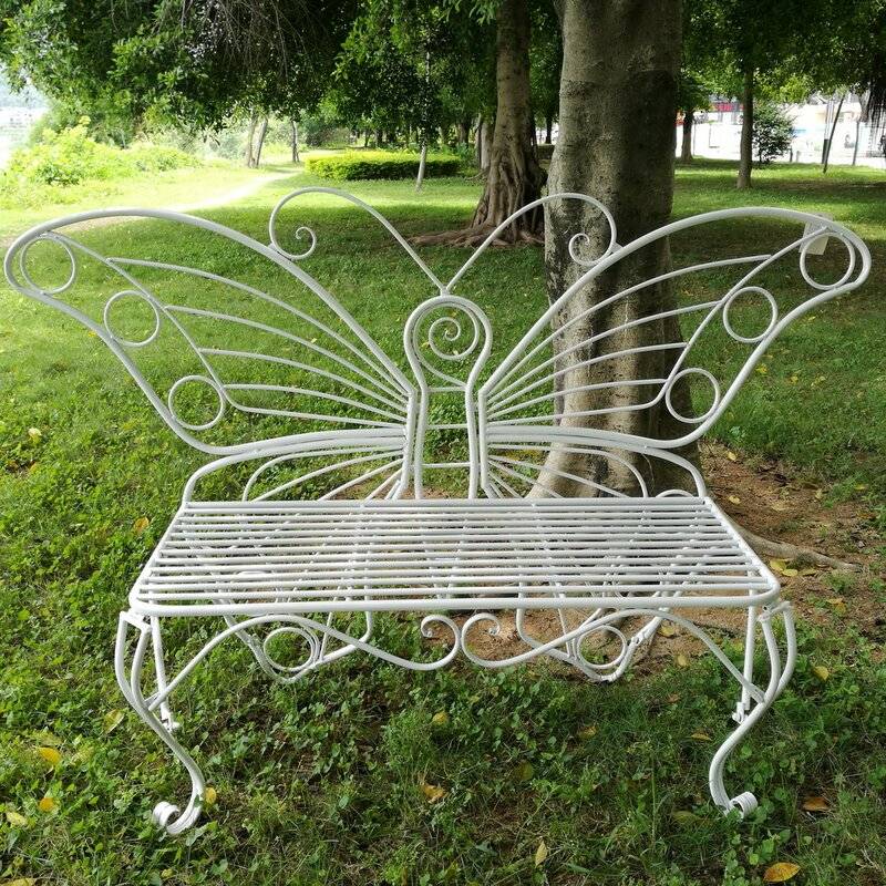 Butterfly Aluminum Garden Bench Outdoor Bench