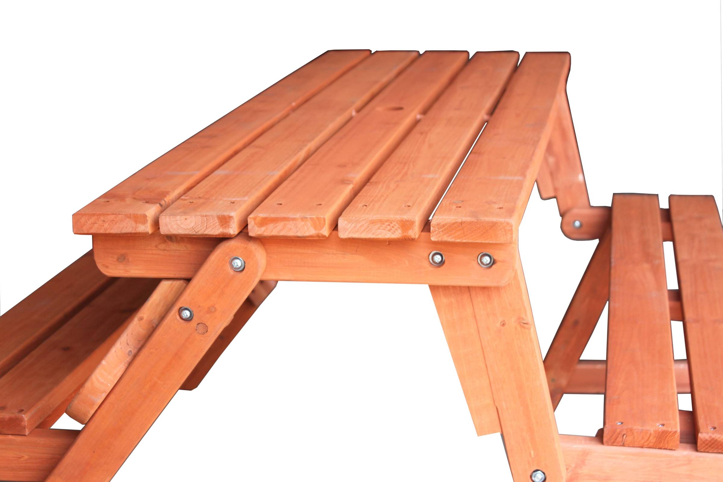 Redwood Rectangular Folding Picnic Table