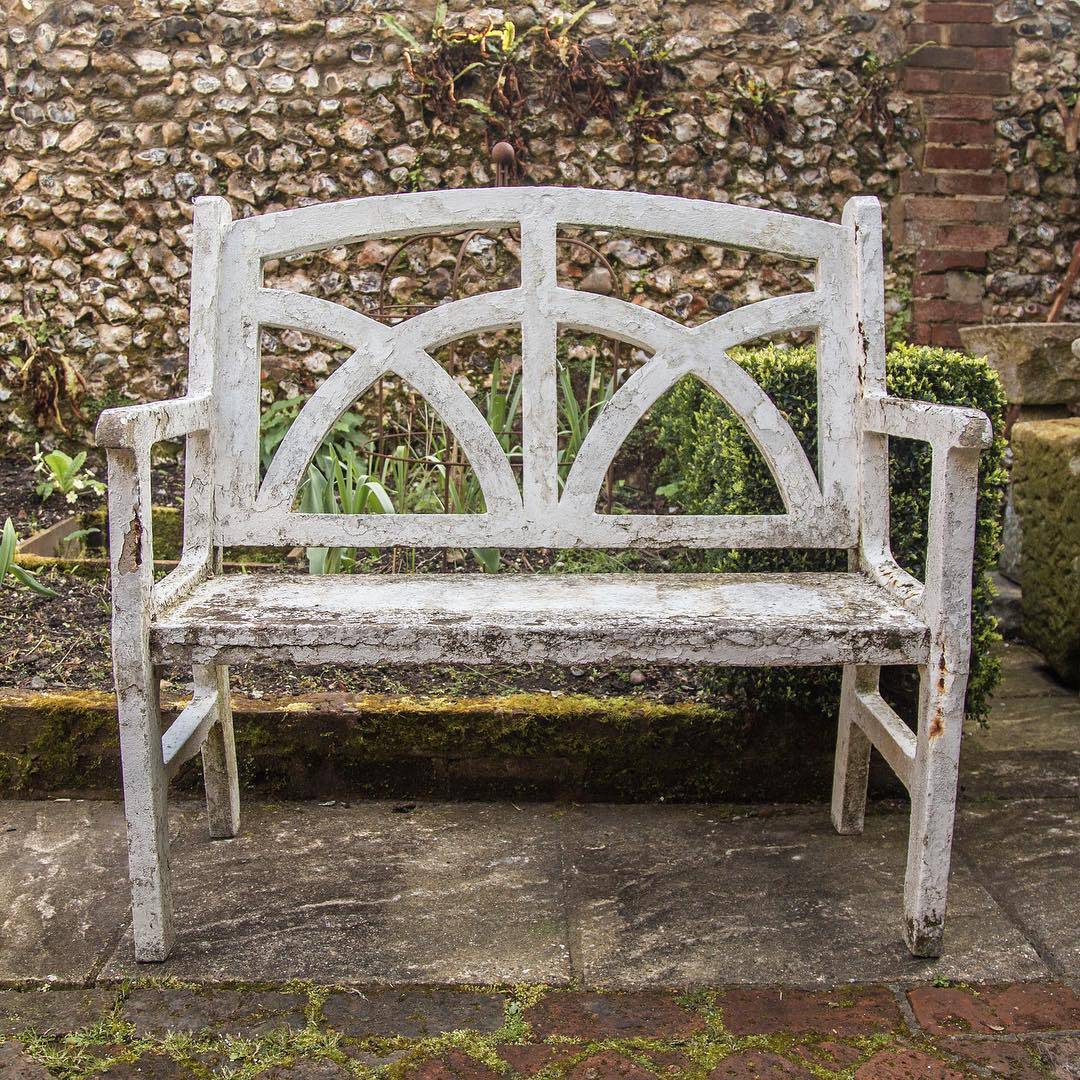 Achla Designs Fretwork Ft White Garden Bench Walmartcom Walmartcom
