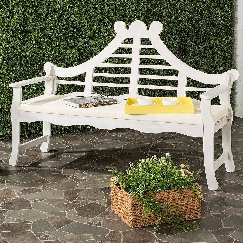 Garden Bench Design Ideas White Vintage Park Bench Interiors