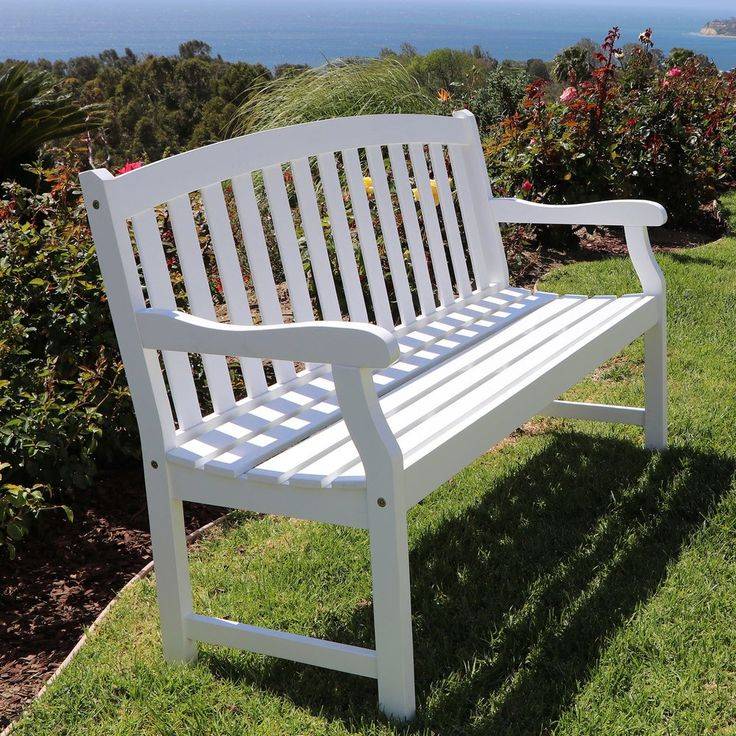 White Garden Bench Google Search Wooden Garden Benches