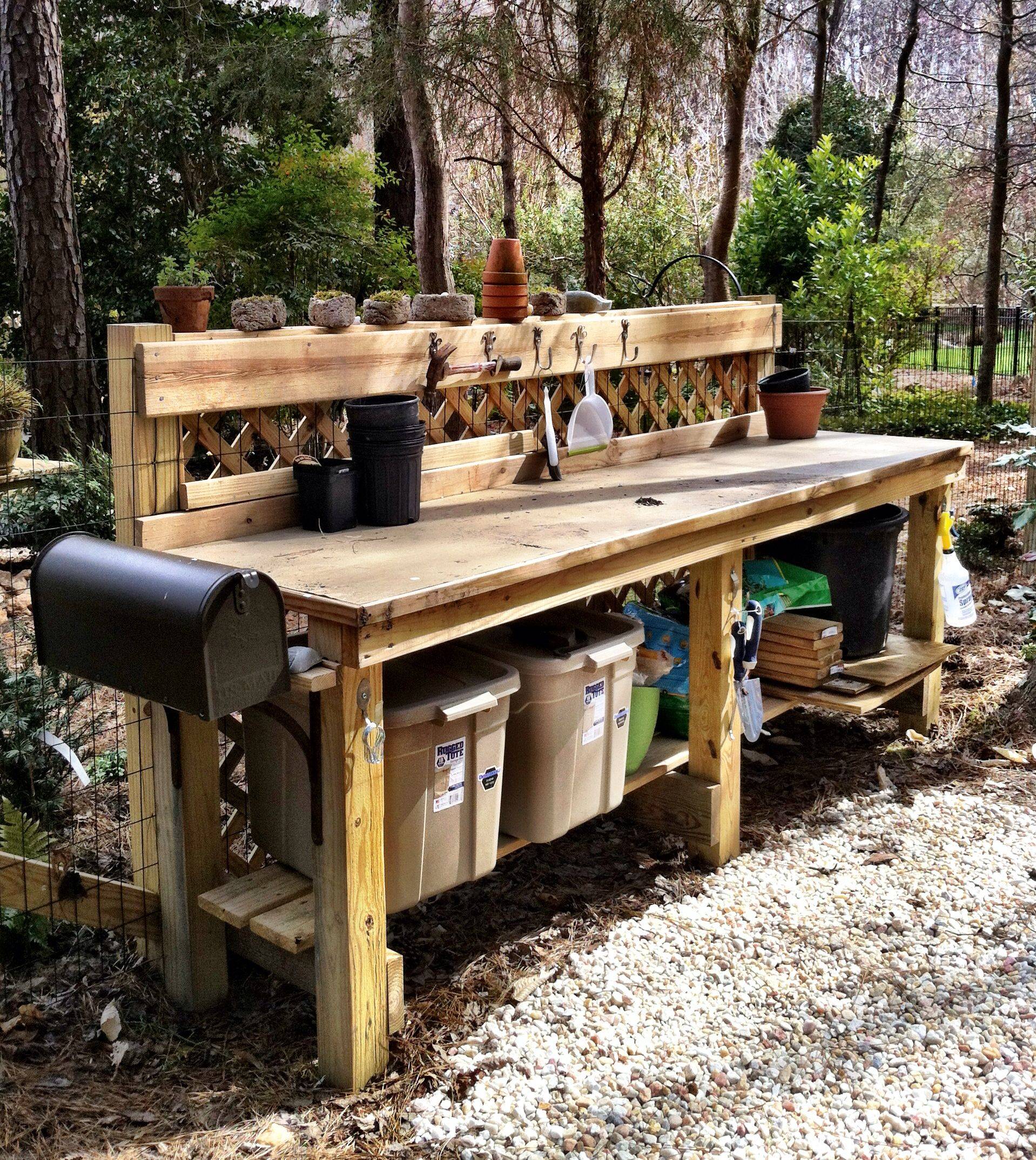 Awesome Diy Pallet Garden Bench And Storage Design Ideas Potting