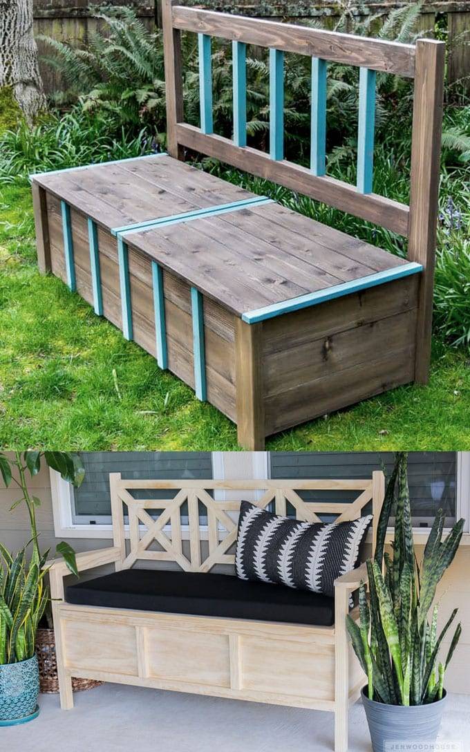 Fine Free Diy Outdoor Bench Ideas