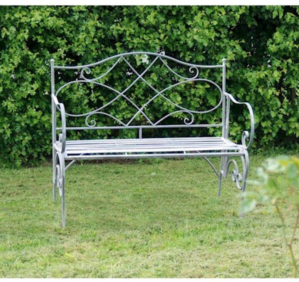 Green Vintage Metal Bench