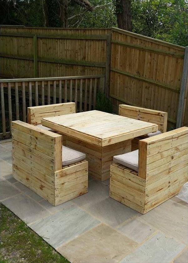 21 Pallet Wood Garden Table Ideas To Consider SharonSable