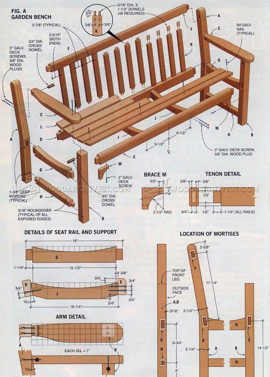 Woodwork Simple Garden Bench