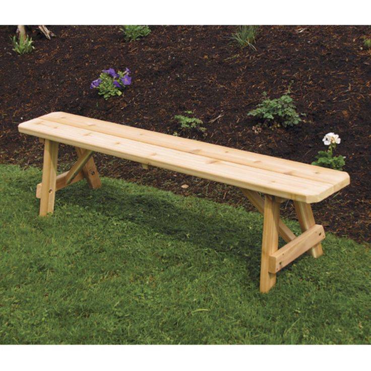 Creekvine Designs Cedar Traditional Garden Bench Ft Cedar Bench