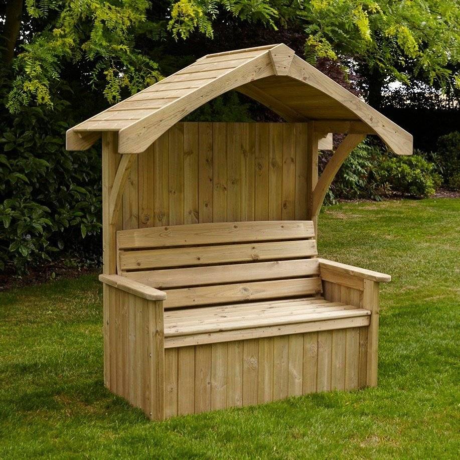 Classic Bench Wooden Lattice Garden Structures