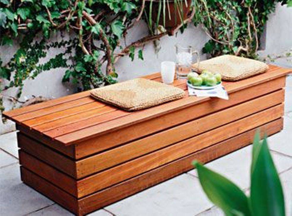 Diy Outdoor Wooden Storage Bench Founterior