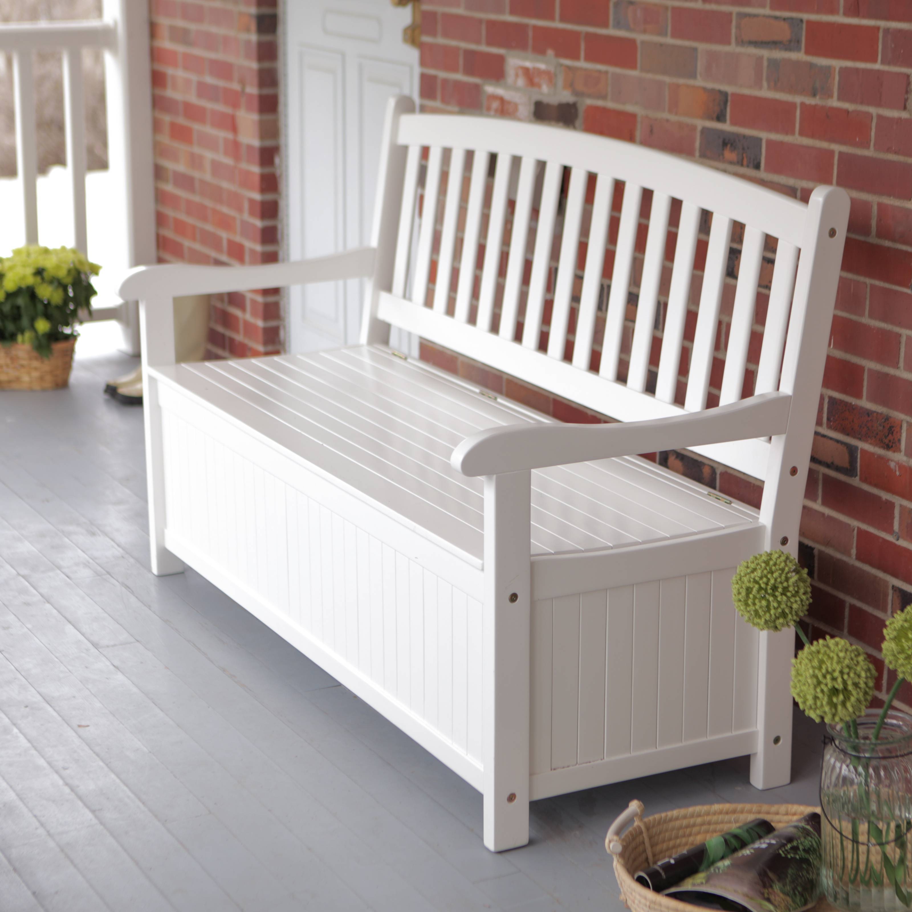 Breakwater Bay Sabbattus Outdoor Wood Storage Bench