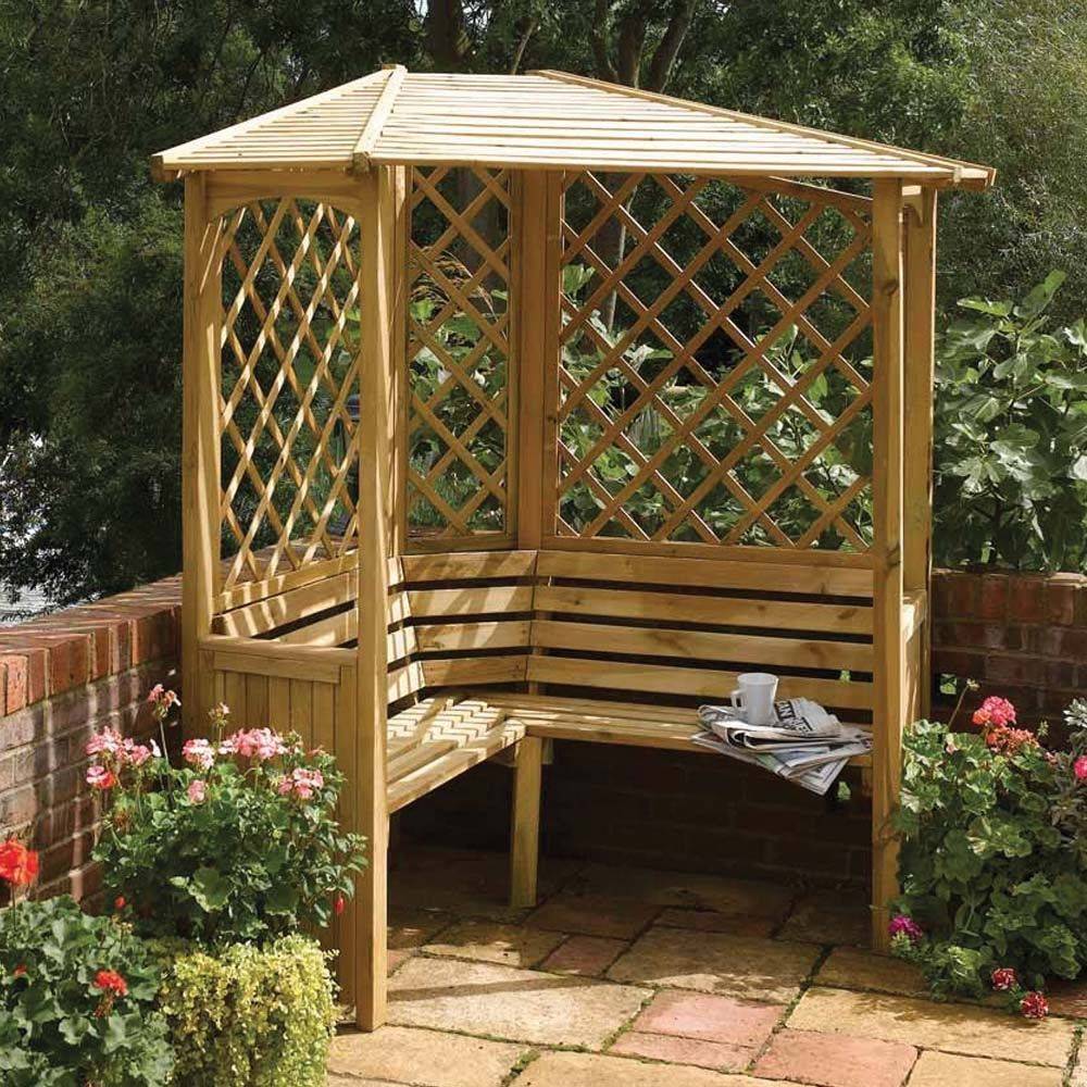 Forest Venetian Corner Arbour Gazebo