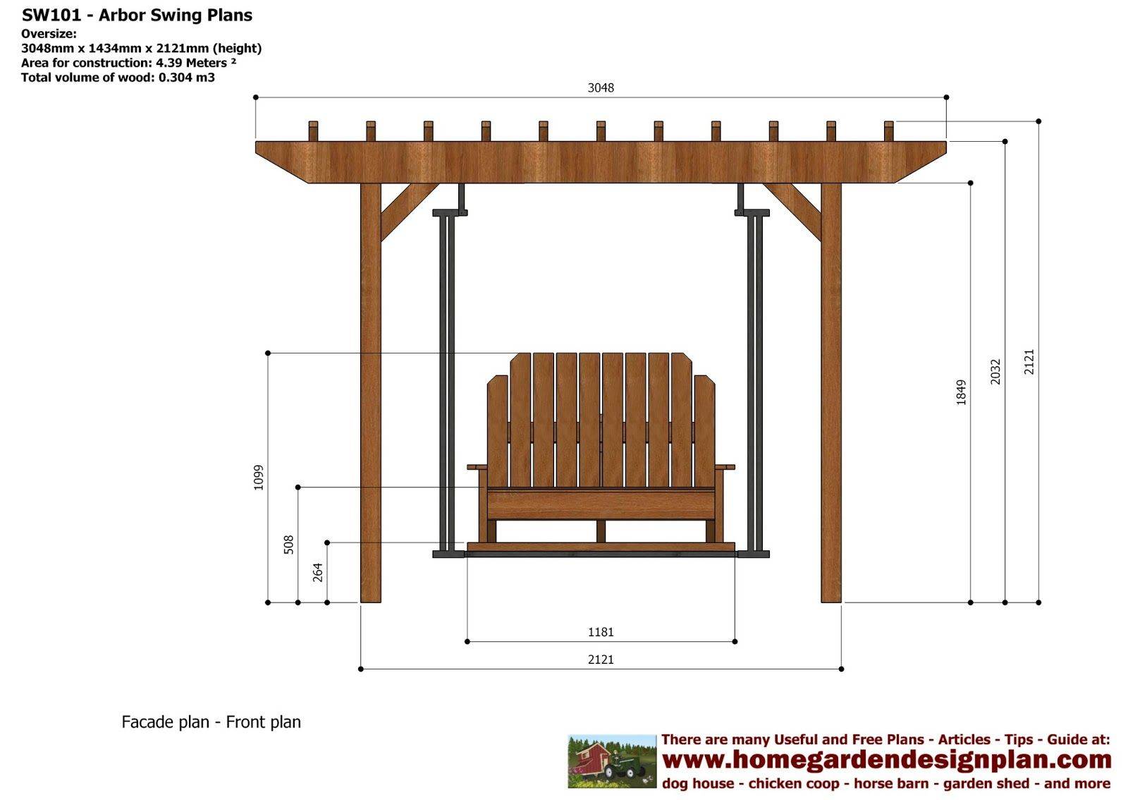 Arbor Swing Plans Outdoor Furniture Plans