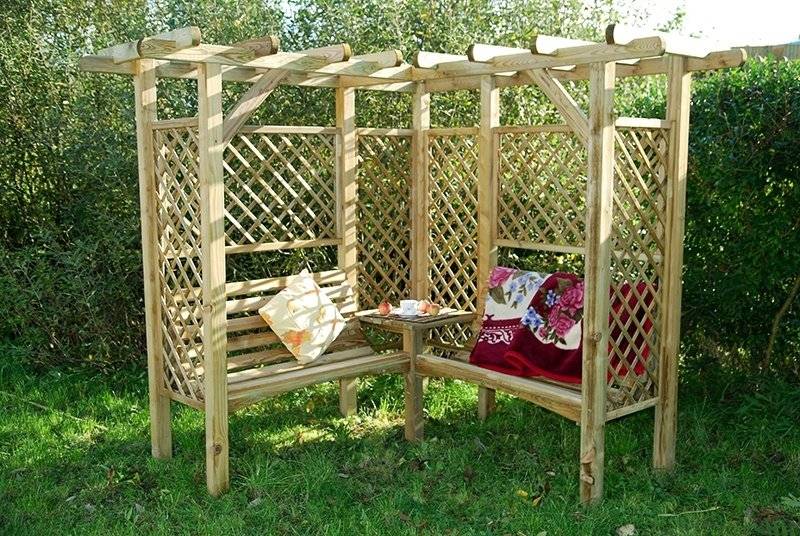 Wooden Garden Furniture Corner Arbour Garden Arbour Seat Pergola