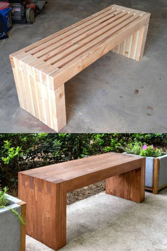 Easy Diy Wood Garden Bench Designs