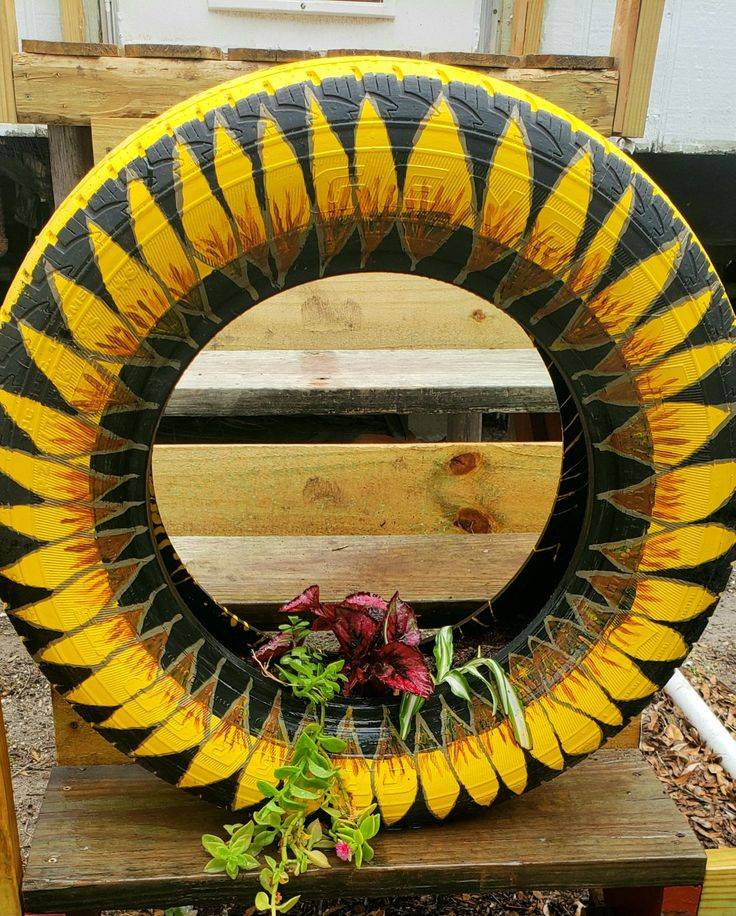 Painted Tire Planters