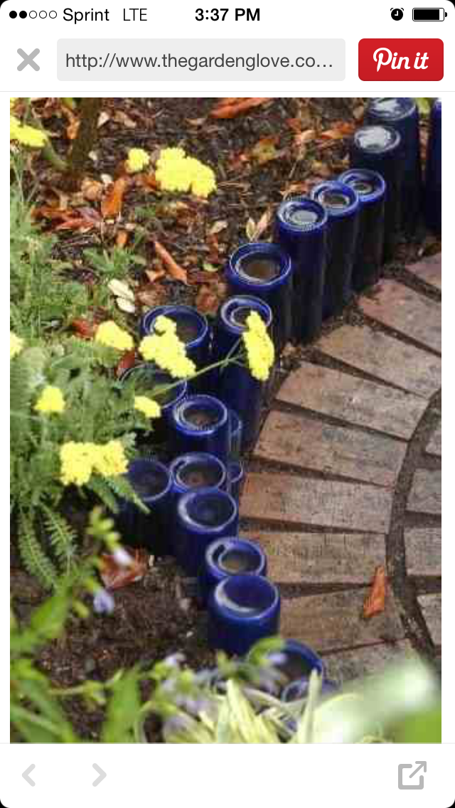 18 Glass Bottle Garden Edging Ideas You Cannot Miss SharonSable