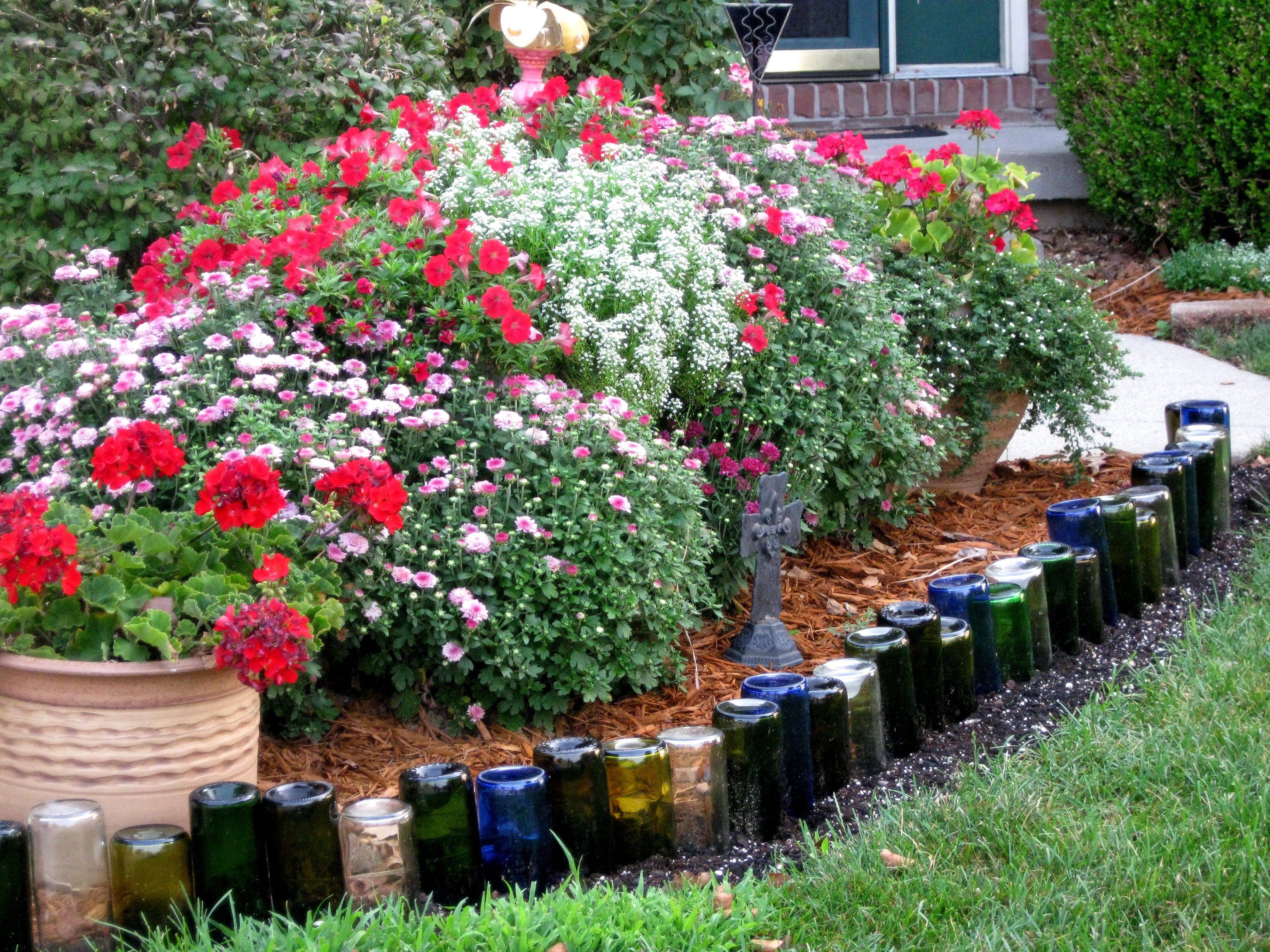 Glass Bottle Garden Bed