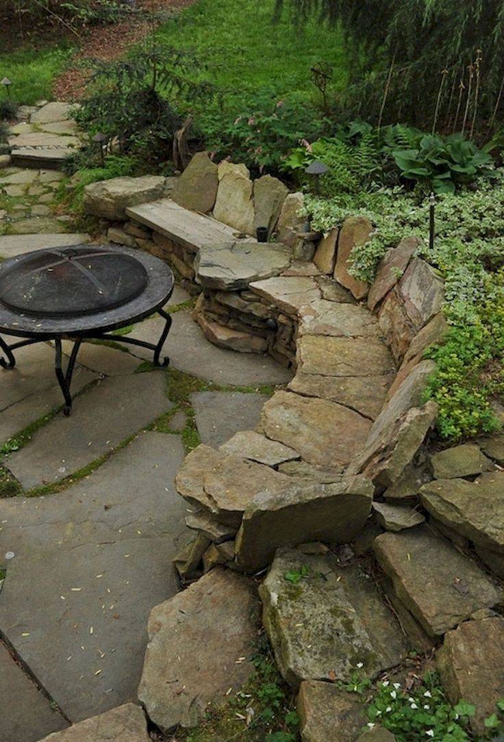 Campania International Curved Westchester Cast Stone Backless Garden