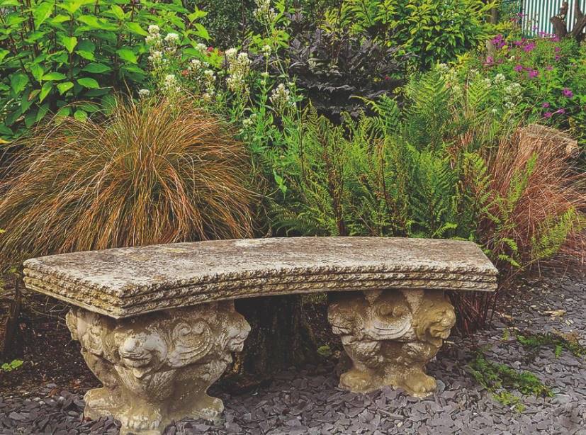 Campania International Provencal Cast Stone Backless Garden Bench