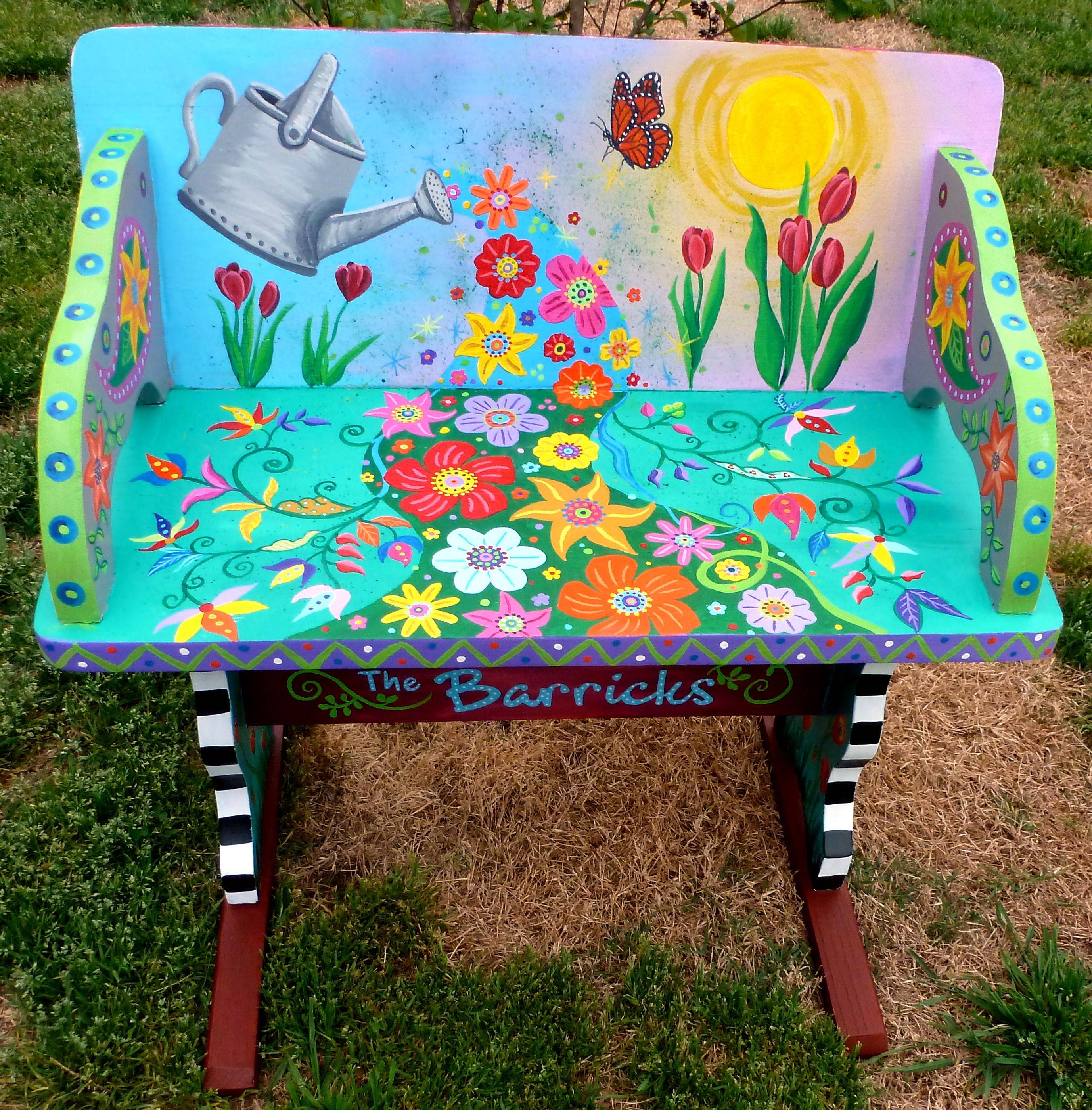 A Whimsical Garden Bench