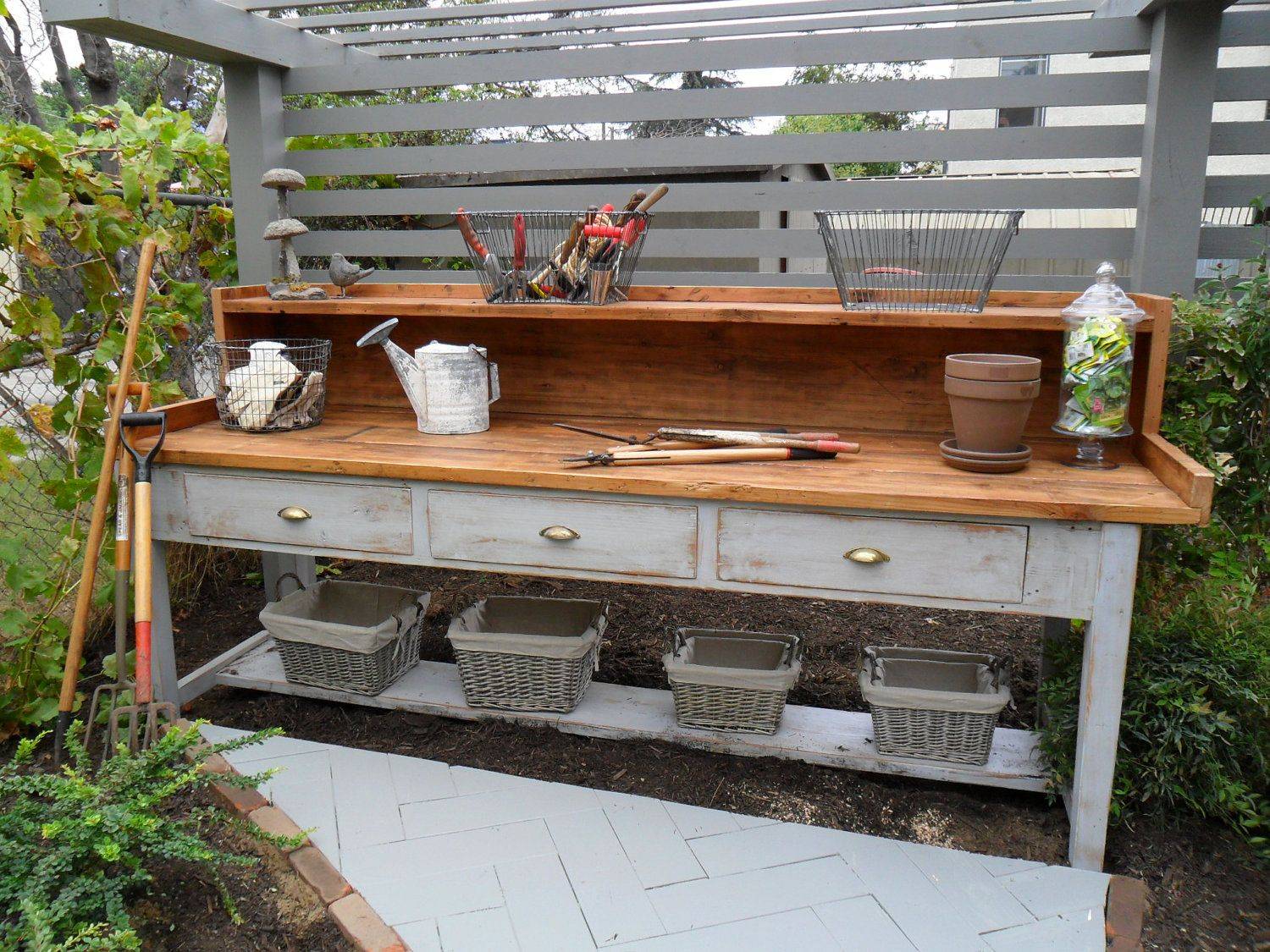 Outdoor Garden Potting Bench Design Ideas Decorelated