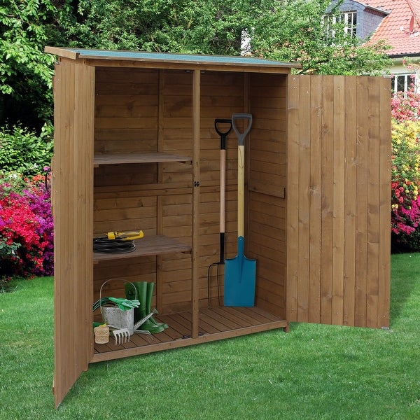 Premium Garden Tool Storage Outdoor Vertical Storage Cabinet Shed