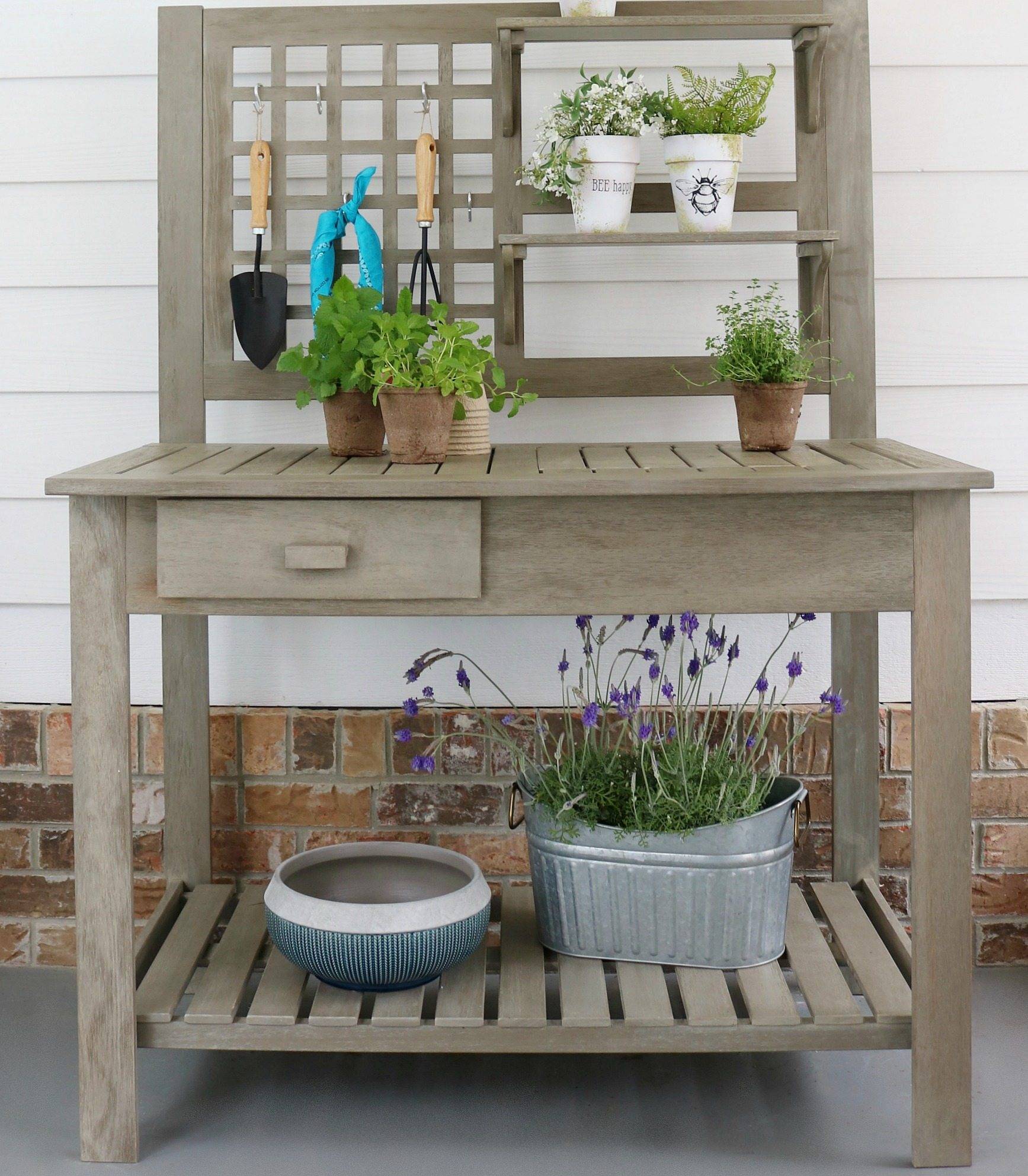Outdoor Garden Potting Bench Design Ideas Decorelated