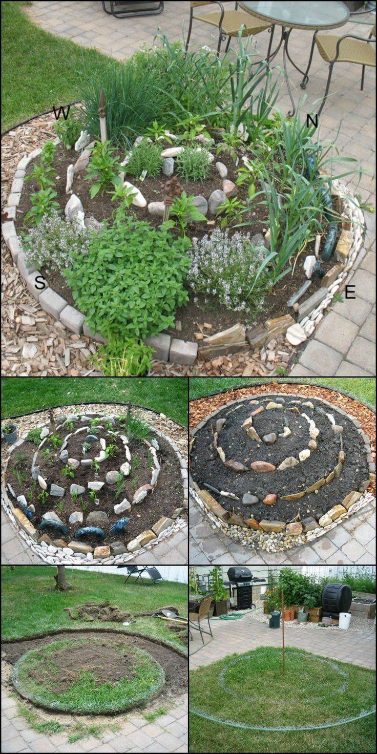 Spiral Herb Garden Design Photograph