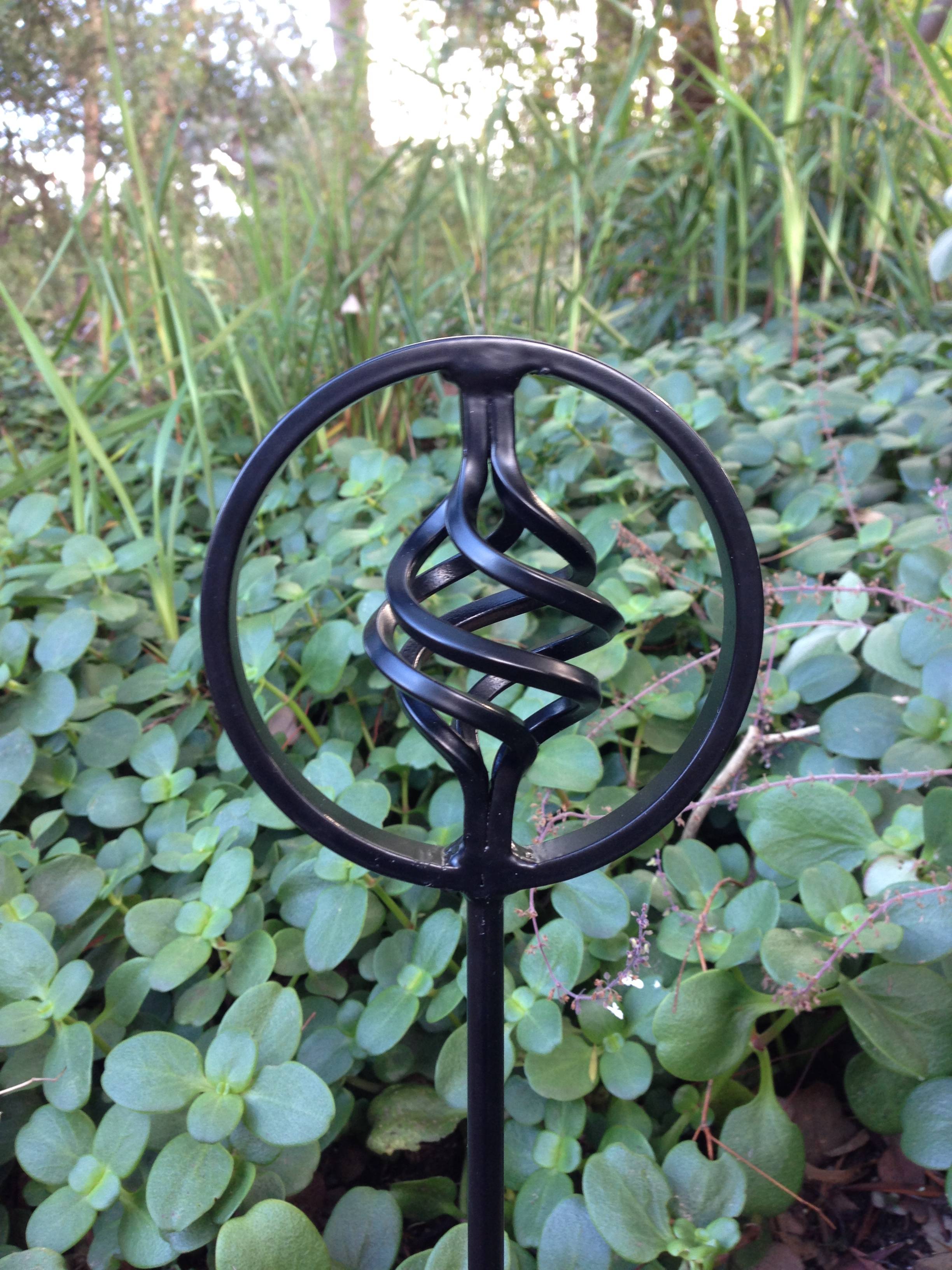 Alternate Spiral Garden Stake Steel Garden Decor