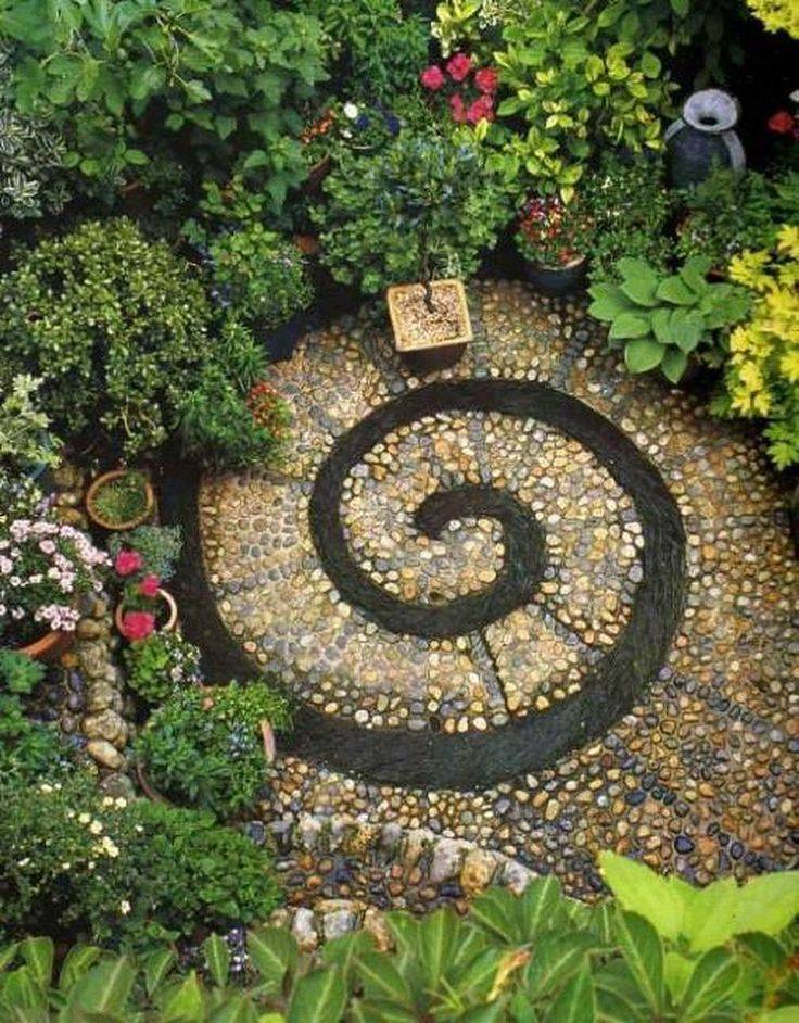 Quadruple Spiral Romanesque Labyrinth Labyrinth Garden