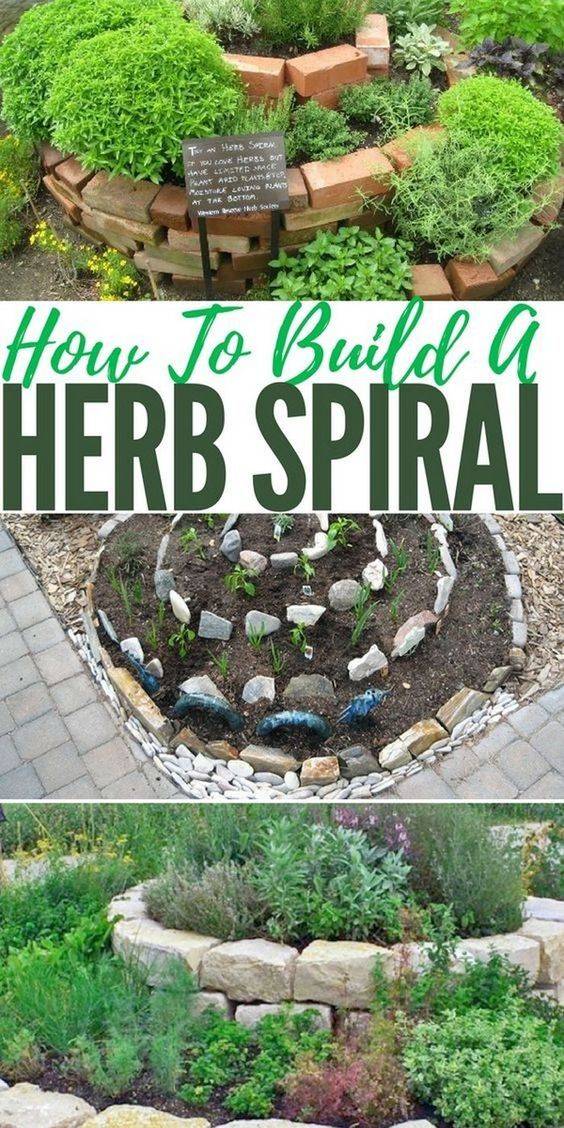 Easy Herb Spiral Garden Design Ideas