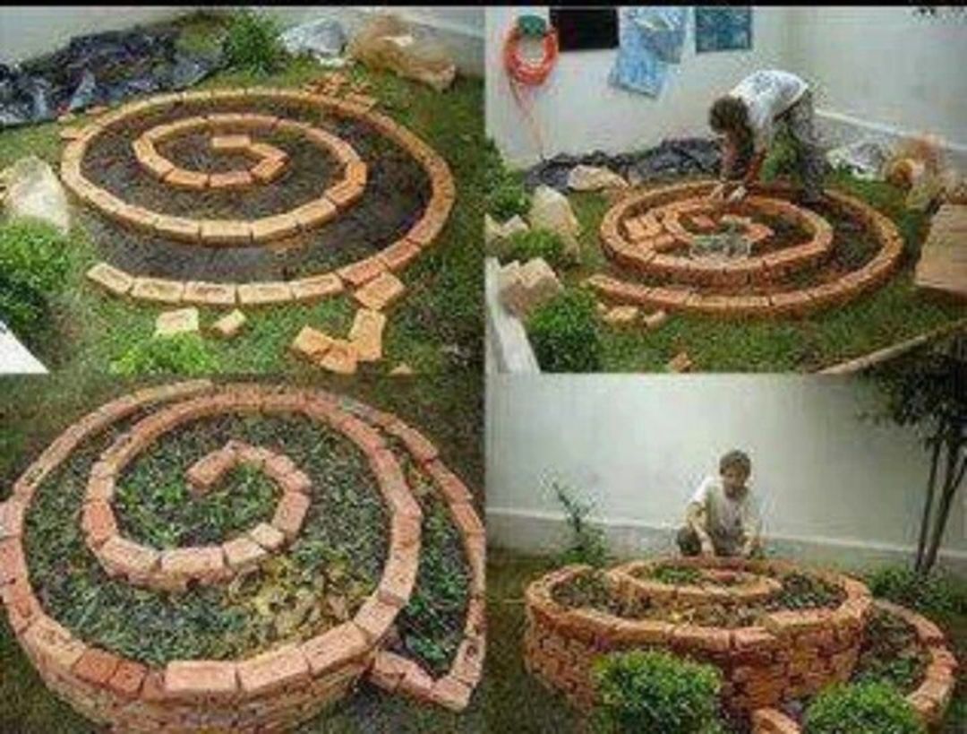 A Spiral Herb Garden Spiral Garden Design