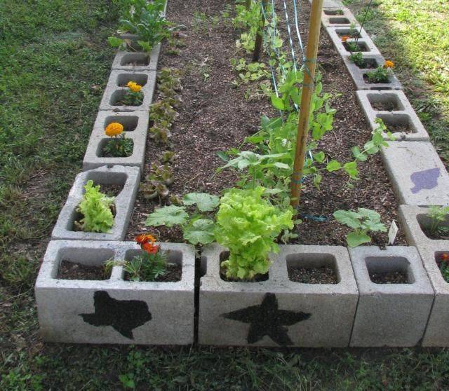 Salvaged Brick Raised Bed