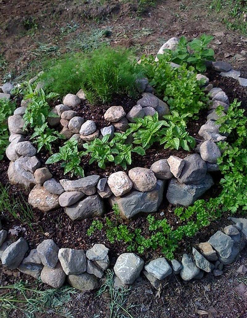 Spiral Herb Garden Design Photograph