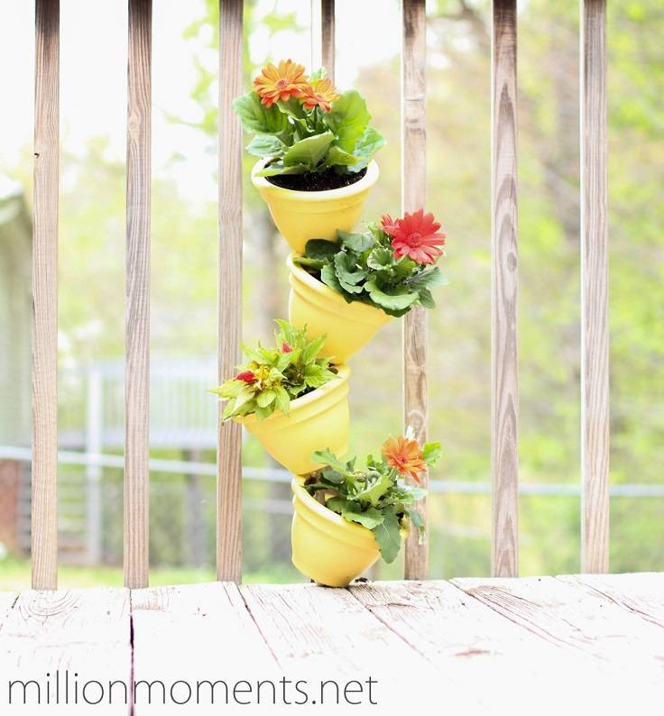 Vertical Clay Pots Ryan Benoit Design Hanging Plants