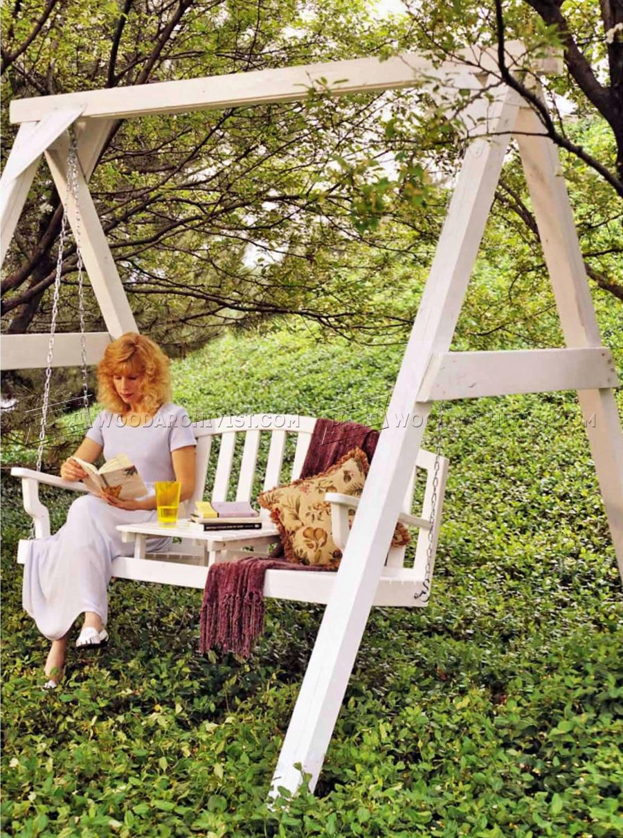 Woodwork Porch Swing Stand